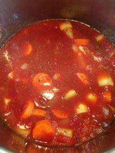 Buzymum - All ingredients added for the chicken stew