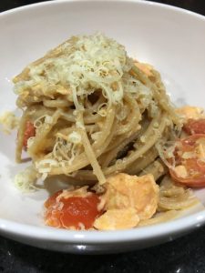 Buzymum - Creamy salmon spaghetti portion