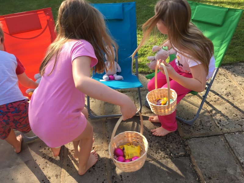 Buzymum - Clues led them to eggs on the garden chairs with bedtime toys