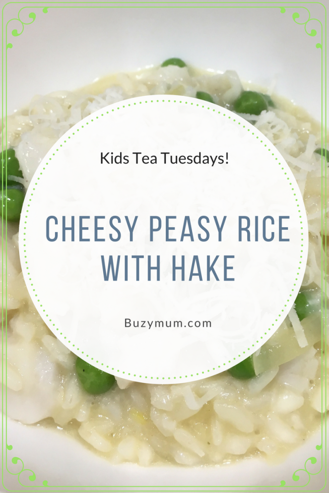 Buzymum - quick, easy, cheap recipe. Great for the whole family and the kids love it. This cheesy, hake risotto recipe can be easily adjusted to suit your taste