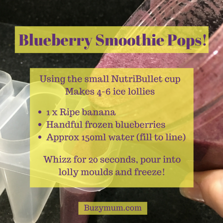 Blueberry Smoothie Pops!