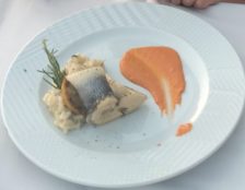 Buzymum - Sea bass with risotto and the chef's special sauce- delicious!