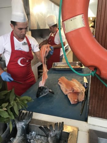 Buzymum - Chefs at Liberty Lykia, preparing fresh fish