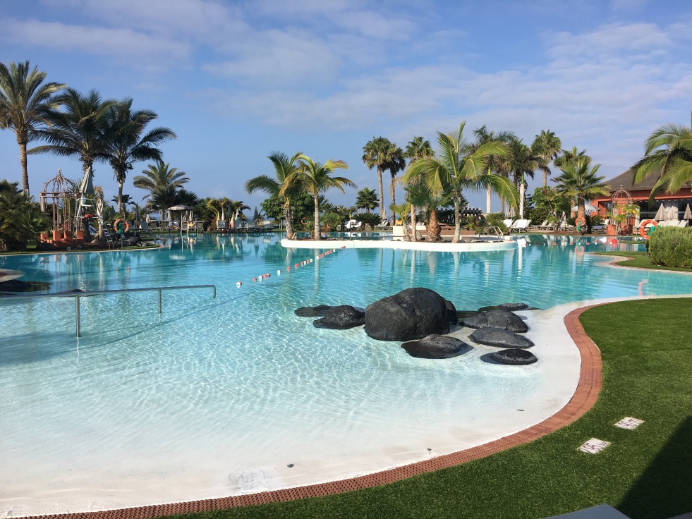 The salt water pool at the Sheraton hotel, Tenerife